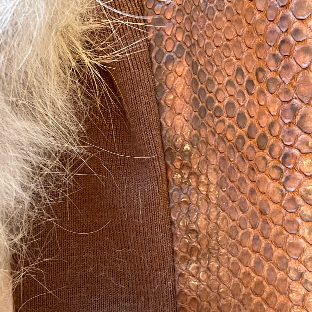 Python Leather Fox Jacket. - image 5